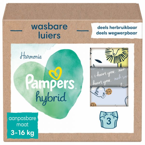 8x Pampers Harmonie Hybrid Wasbare Luiers 3 stuks