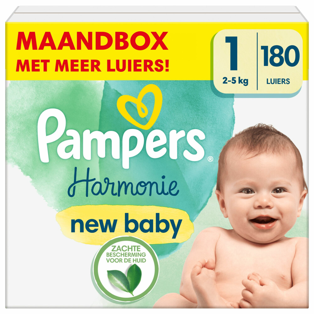 Pampers Harmonie Luiers Maat 1 (2-5kg) 180 stuks