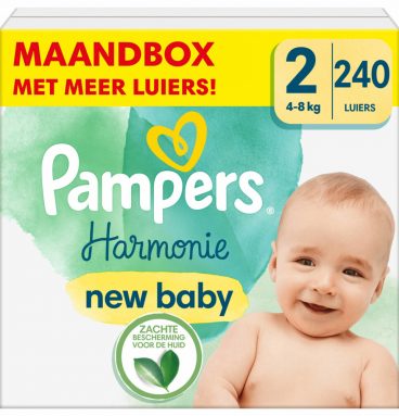 Pampers Harmonie Luiers Maat 2 (4-8kg) 240 stuks