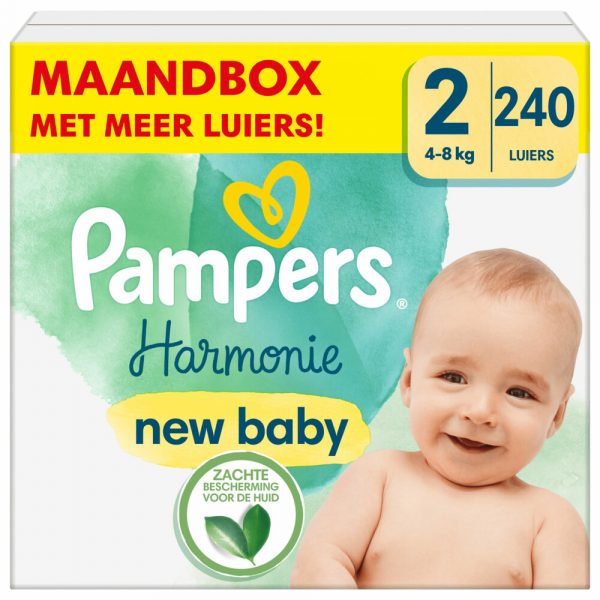 Pampers Harmonie Luiers Maat 2 (4-8kg) 240 stuks