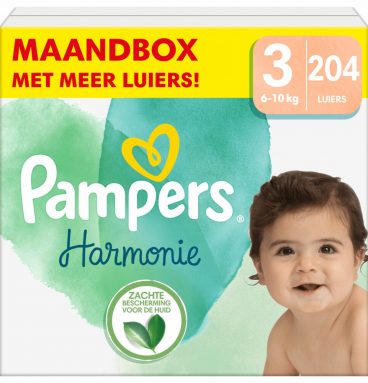 Pampers Harmonie Luiers Maat 3 (6 -10 kg) 204 stuks