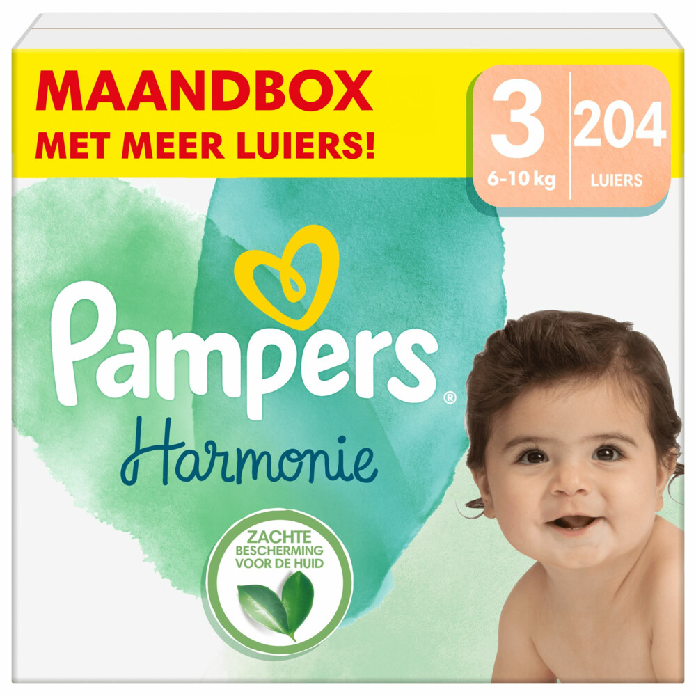 Pampers Harmonie Luiers Maat 3 (6 -10 kg) 204 stuks