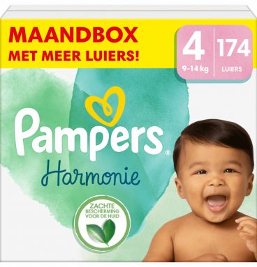 Pampers Harmonie Luiers Maat 4 (9 - 14 kg) 174 stuks