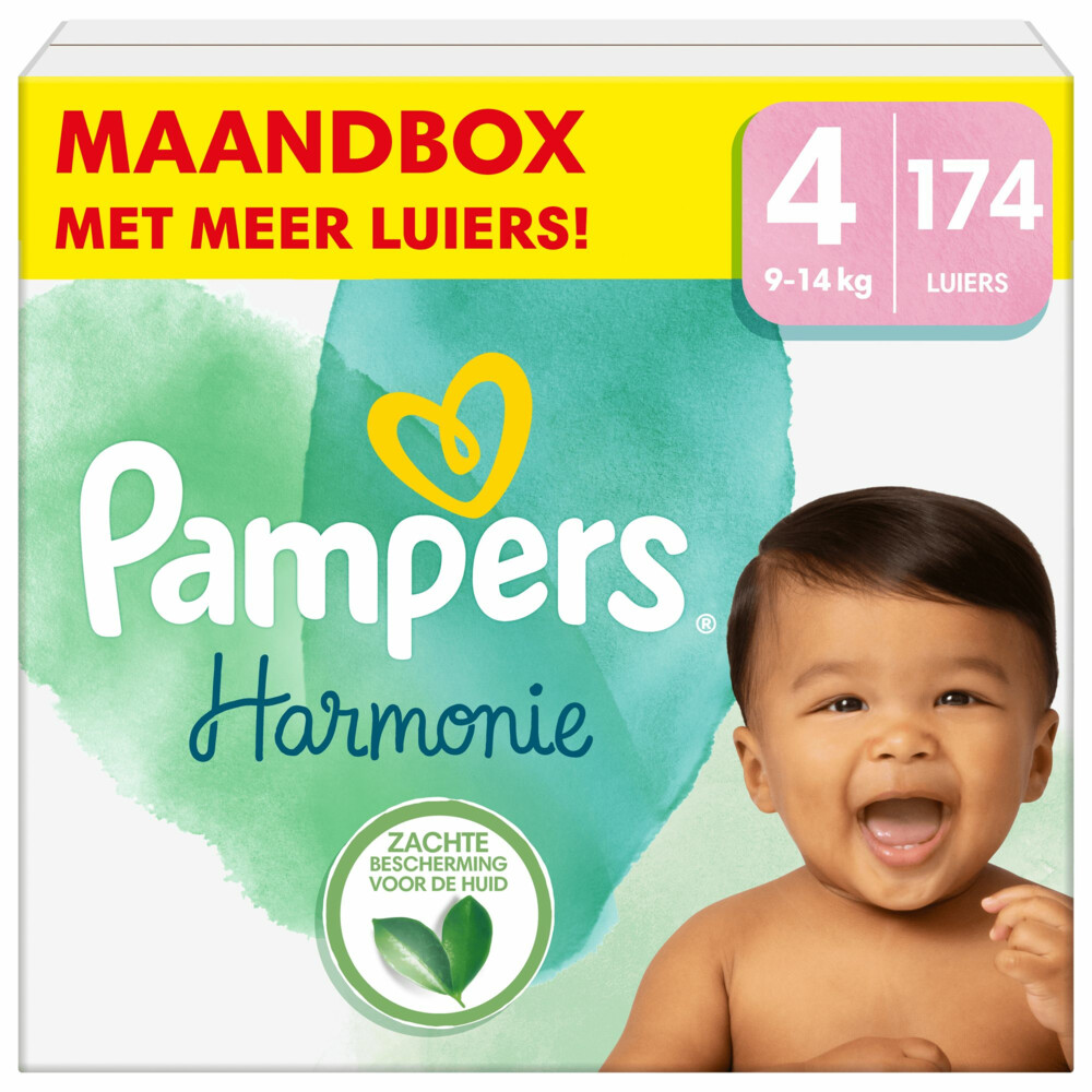 Pampers Harmonie Luiers Maat 4 (9 - 14 kg) 174 stuks