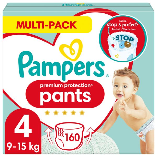 Pampers Premium Protection Luierbroekjes Maat 4 (9-15 kg) 160 stuks