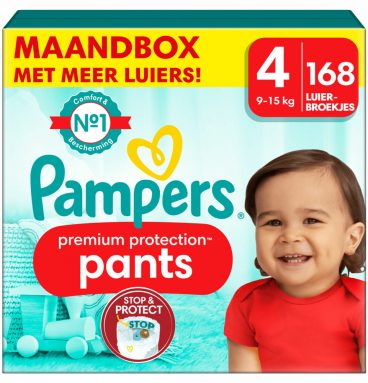 Pampers Premium Protection Luierbroekjes Maat 4 (9-15 kg) 168 stuks