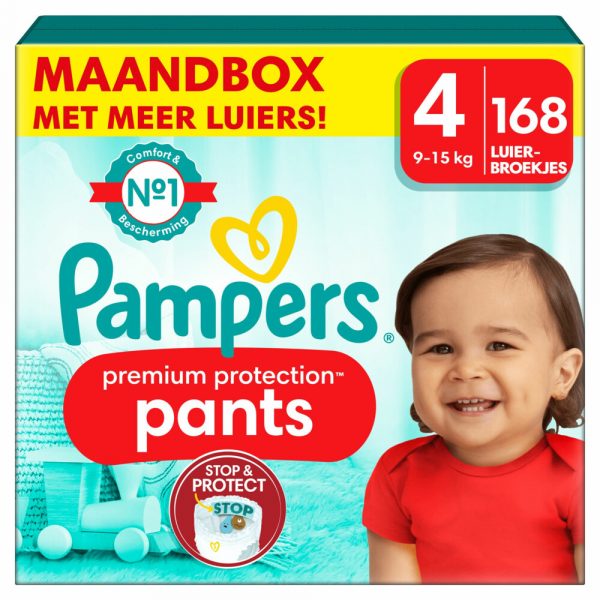 Pampers Premium Protection Luierbroekjes Maat 4 (9-15 kg) 168 stuks