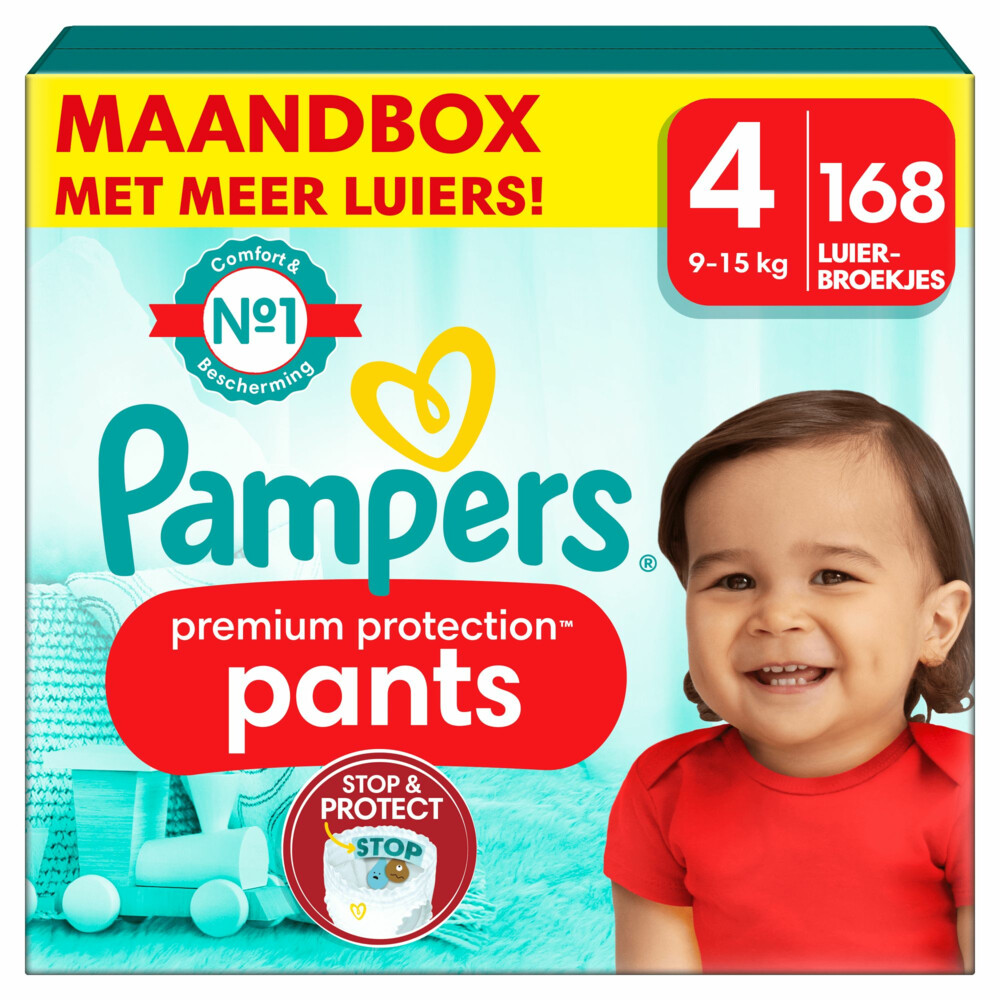 Pampers Premium Protection Luierbroekjes Maat 4 (9-15 kg) 168 stuks