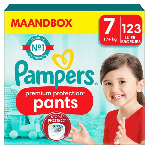 Pampers Premium Protection Luierbroekjes Maat 7 (17+ kg) 123 stuks