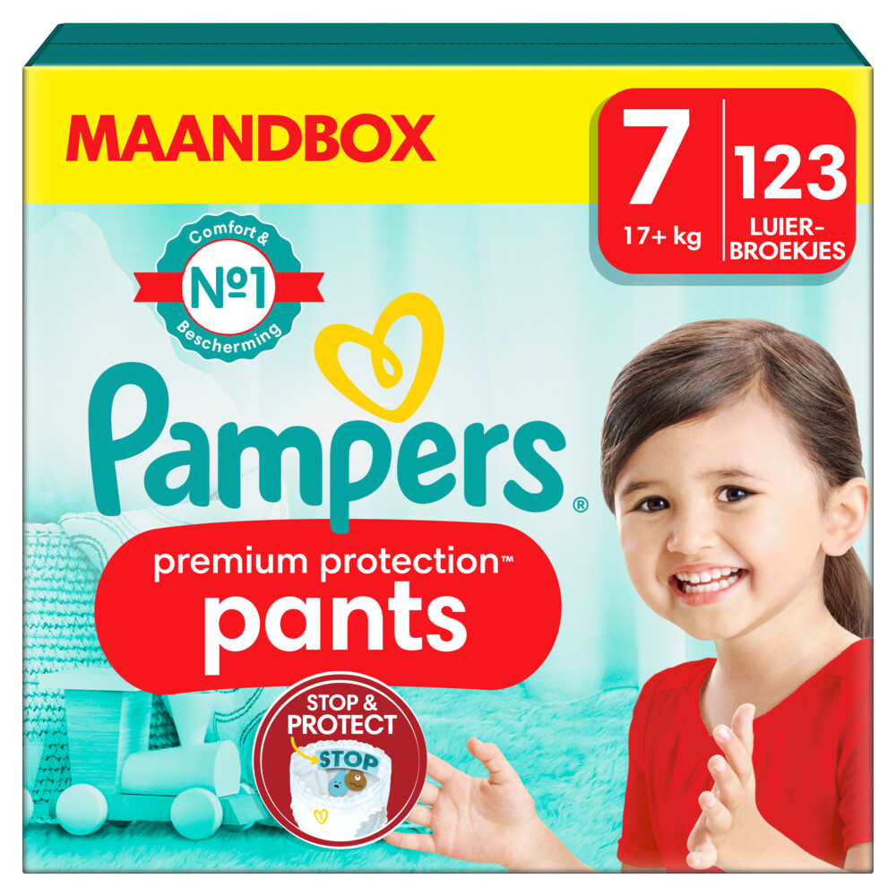 Pampers Premium Protection Luierbroekjes Maat 7 (17+ kg) 123 stuks