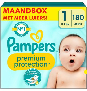 Pampers Premium Protection Luiers Maat 1 (2-5kg) 180 stuks