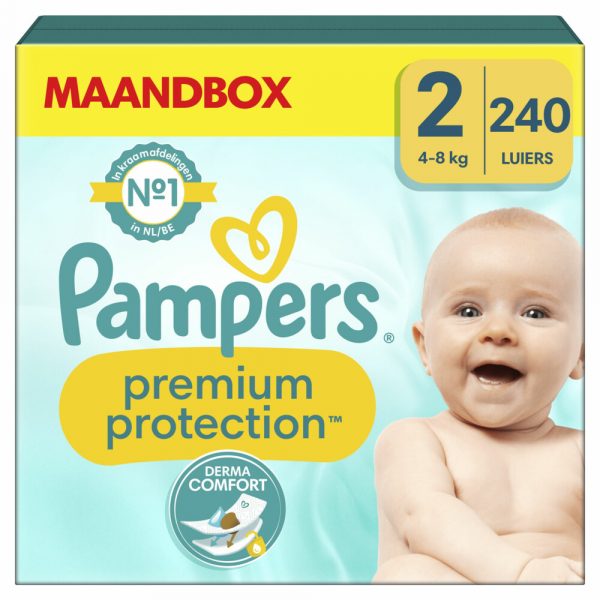 Pampers Premium Protection Luiers Maat 2 (4-8 kg) 240 stuks