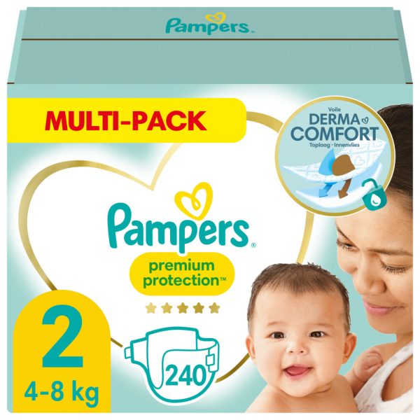 2x Pampers Premium Protection Luiers Maat 2 (4-8 kg) 240 stuks