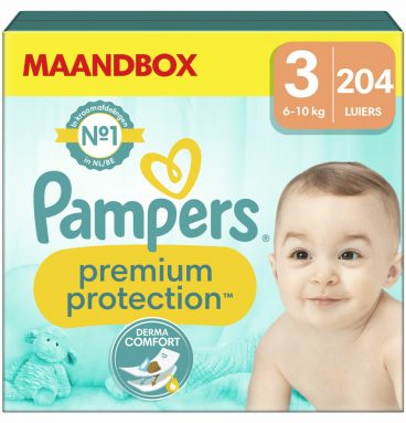 Pampers Premium Protection Luiers Maat 3 (6-10 kg) 204 stuks