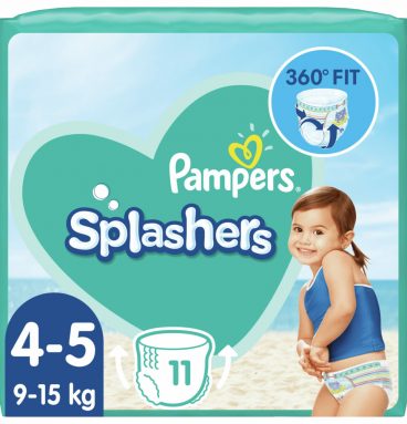 3x Pampers Splashers Zwemluiers Maat 4-5 (9-15 kg) 11 stuks