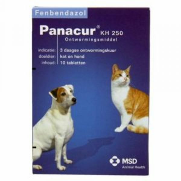 Panacur Ontworming Tabletten Hond - Kat 250 mg 10 tabletten