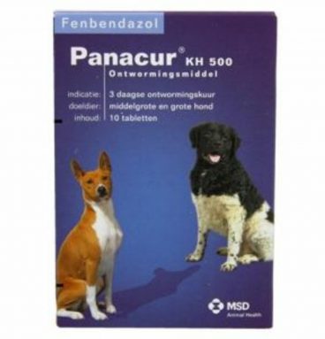 Panacur Ontworming Tabletten Hond - Kat 500 mg 10 tabletten