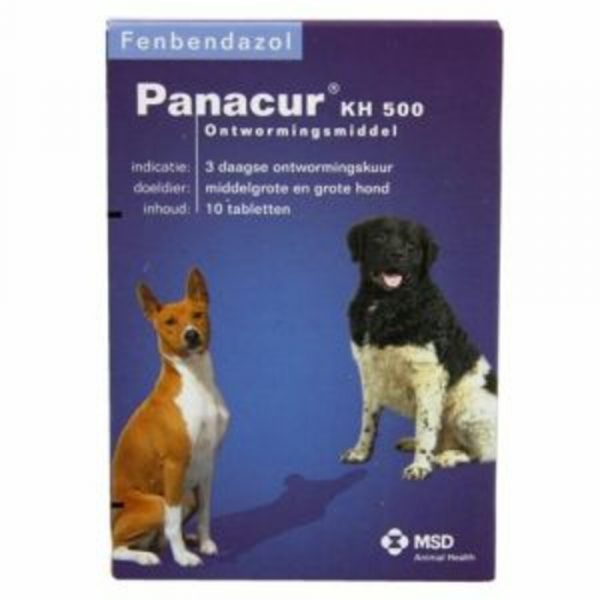 Panacur Ontworming Tabletten Hond - Kat 500 mg 10 tabletten