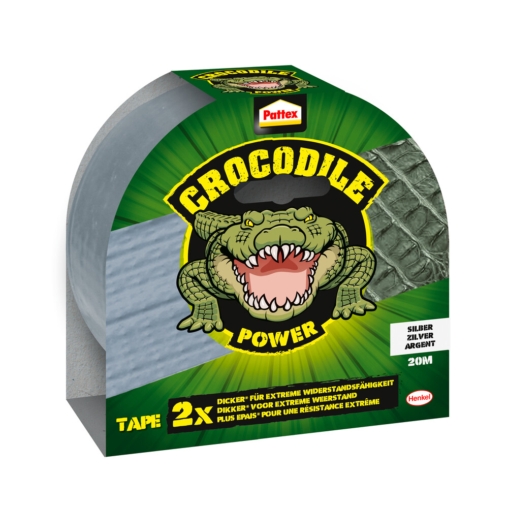 Pattex Crocodile Power Tape Zilver 20 m