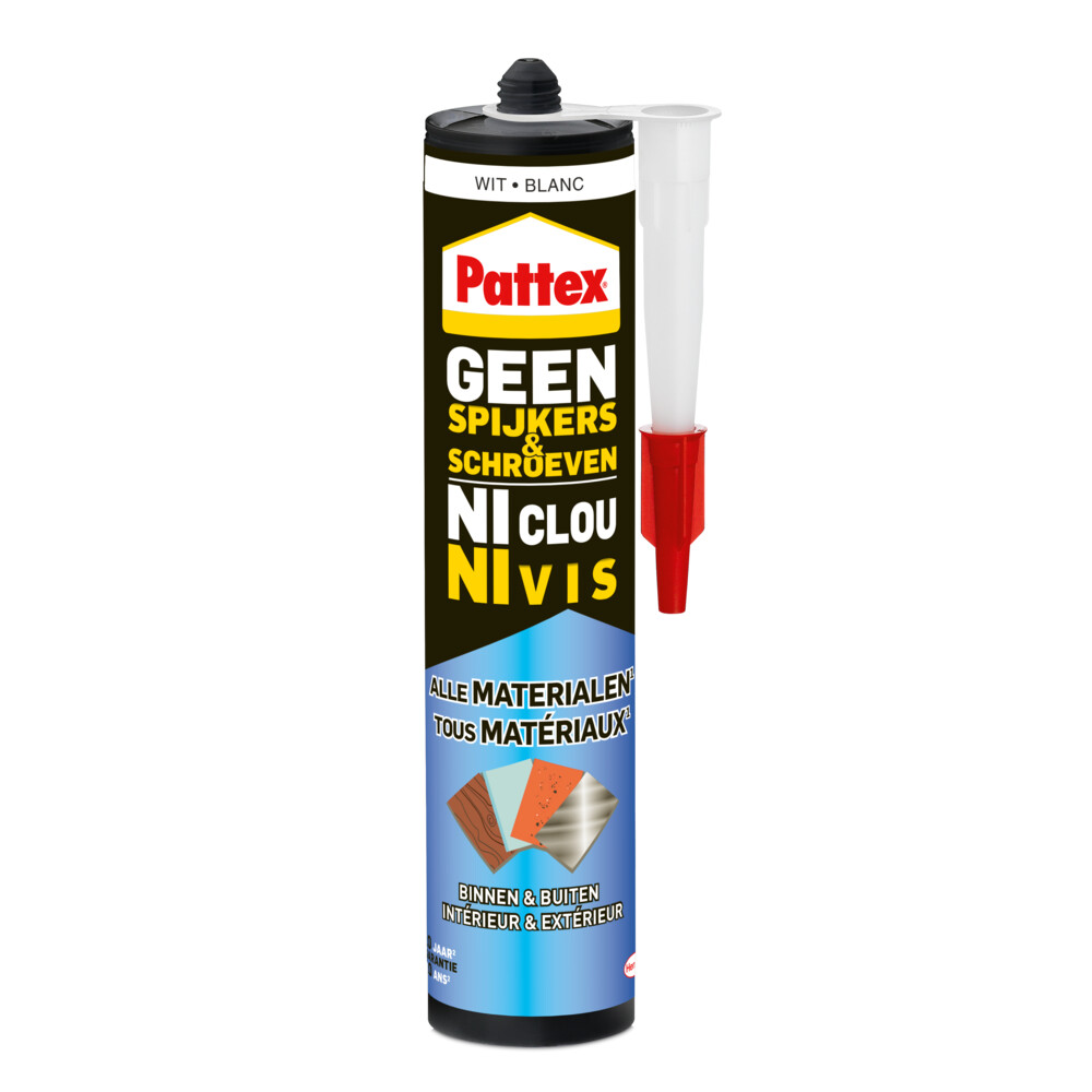 Pattex Geen Spijkers&Schroeven Binnen&Buiten Kit Wit 390 gr