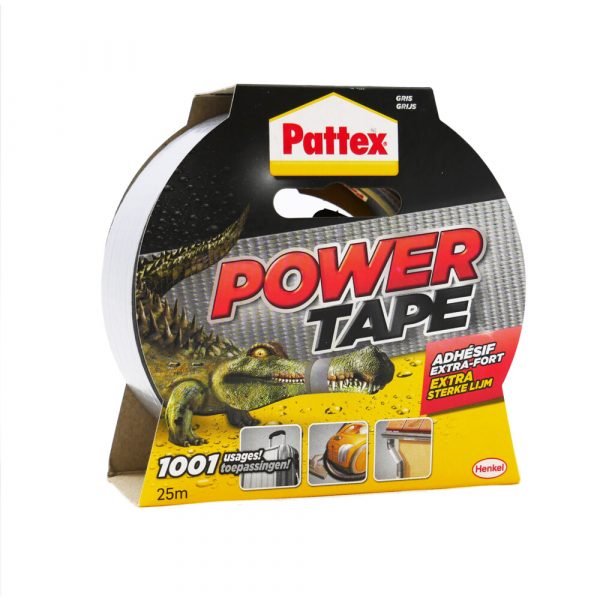 6x Pattex Power Tape Grijs 25 m