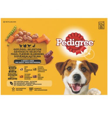 4x Pedigree Adult Maaltijdzakjes in Saus Gevogelte - Groente 12 x 100 gr