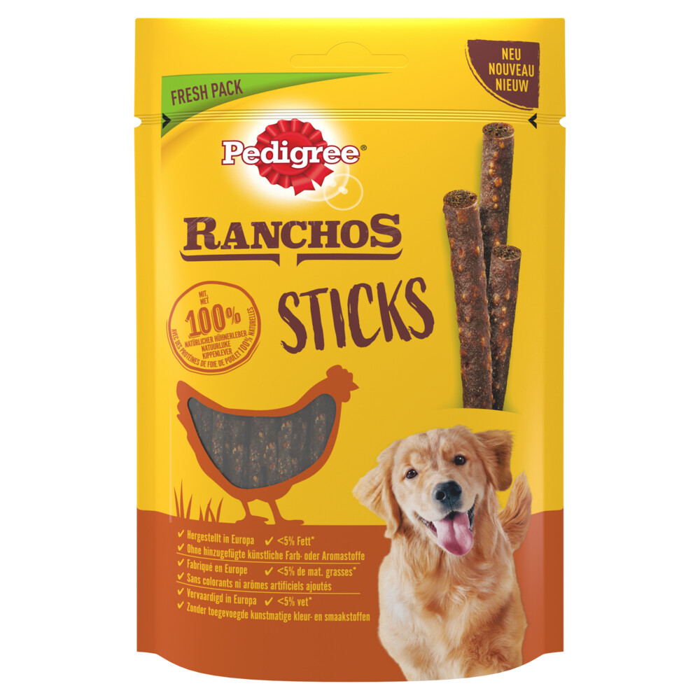 10x Pedigree Ranchos Sticks Kip 60 gr