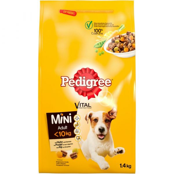 4x Pedigree Vital Droogvoer Adult Mini Kip 1