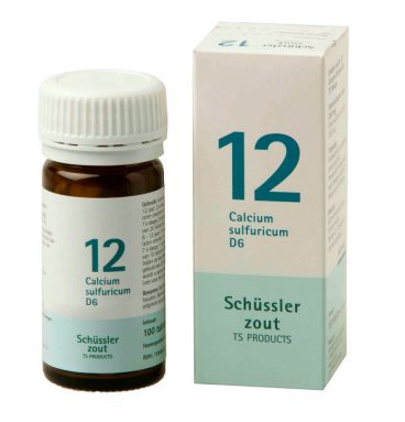 Pfluger Schussler Zout nr 12 Calcium Sulfuricum D6 100 tabletten