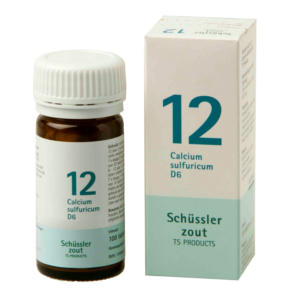 Pfluger Schussler Zout nr 12 Calcium Sulfuricum D6 100 tabletten