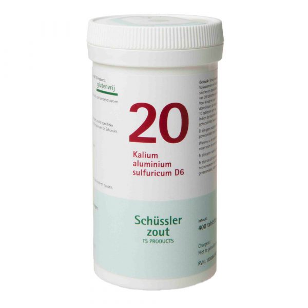 2x Pfluger Schussler Zout nr 20 Kalium Aluminium Sulfuricum D6 400 tabletten