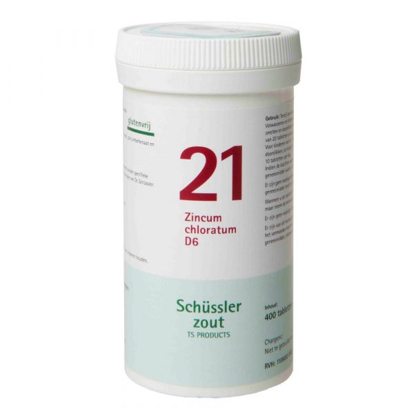 2x Pfluger Schussler Zout nr 21 Zincum Chloratum D6 400 tabletten