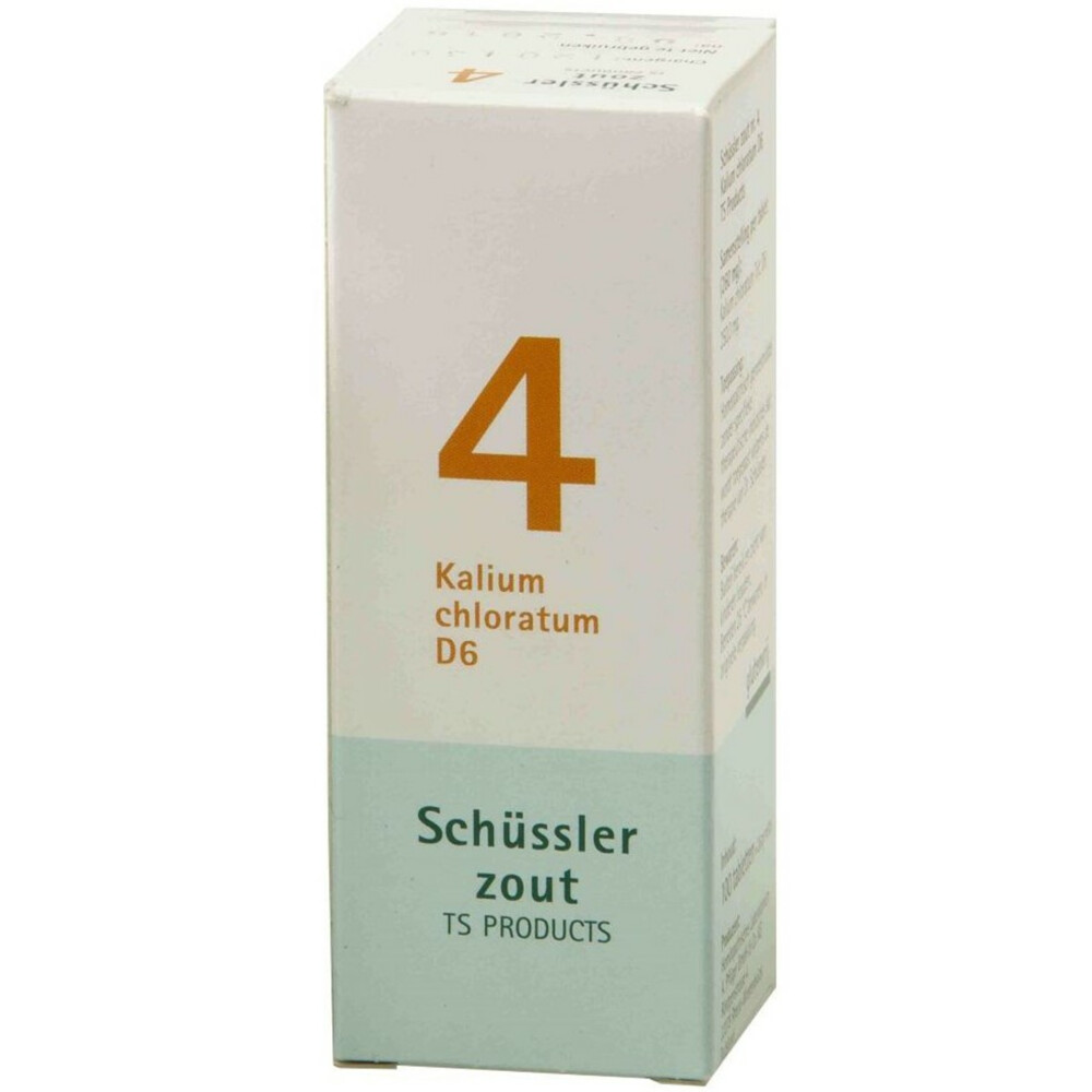 Pfluger Schussler Zout nr 4 Kalium Chloratum D6 100 tabletten