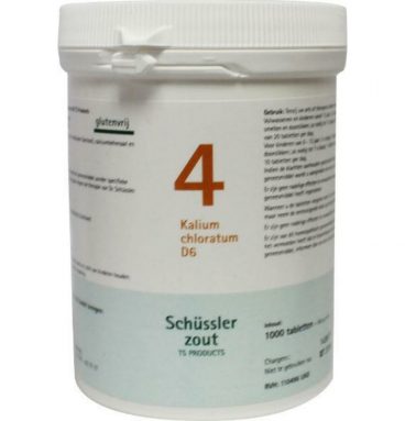 Pfluger Schussler Zout nr 4 Kalium Chloratum D6 1000 tabletten