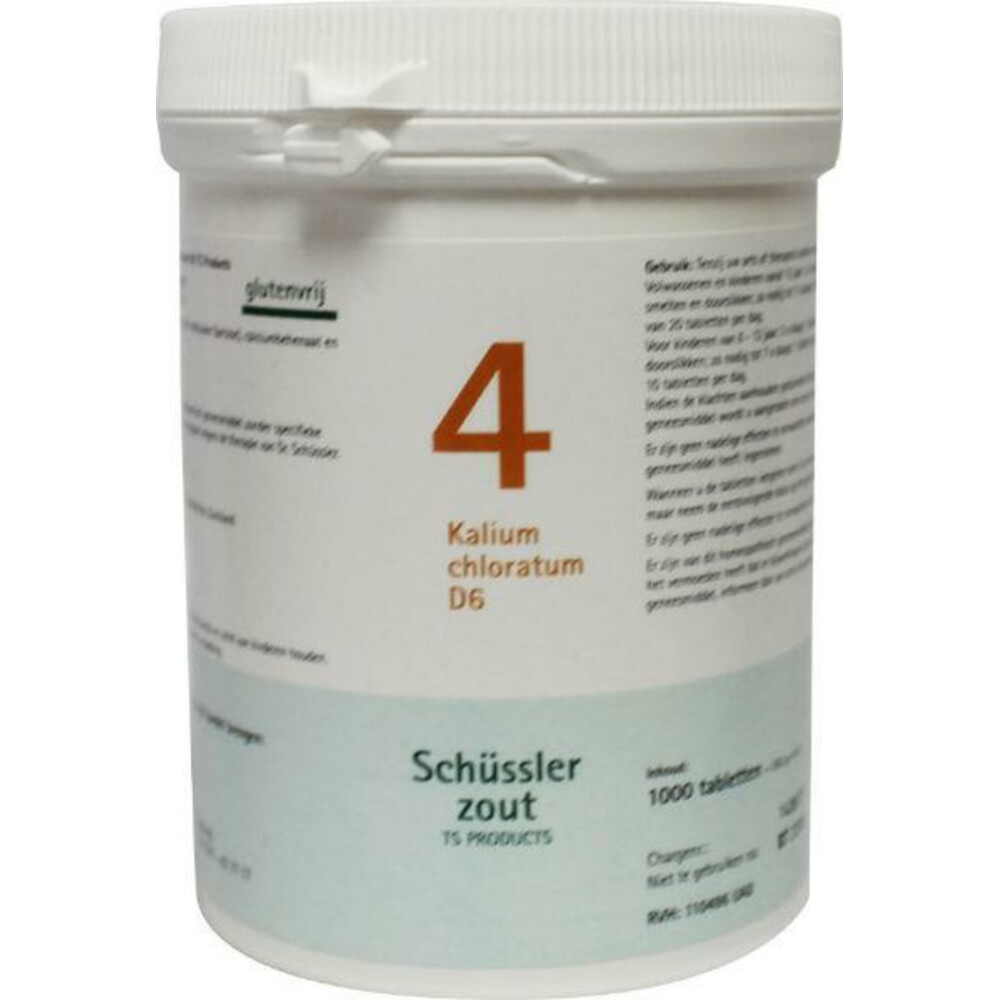 Pfluger Schussler Zout nr 4 Kalium Chloratum D6 1000 tabletten