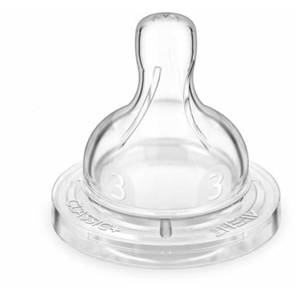 Philips Avent Classic+ Speen 3m+ (3 gaten) 2 stuks