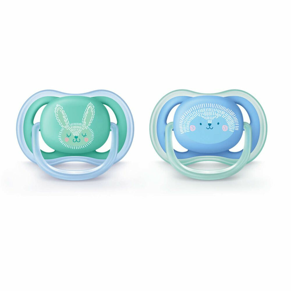 Philips Avent Fopspeen Ultra Air 6-18 mnd Boy met Opdruk 2 stuks