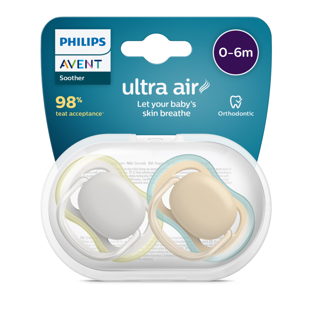 Philips Avent Ultra Air Fopspeen 0-6 maanden Jongen/Meisje 2 stuks