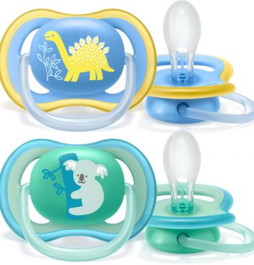 Philips Avent Ultra Air-Fopspeen 18 m Blauw/Groen met Opdruk 2 stuks