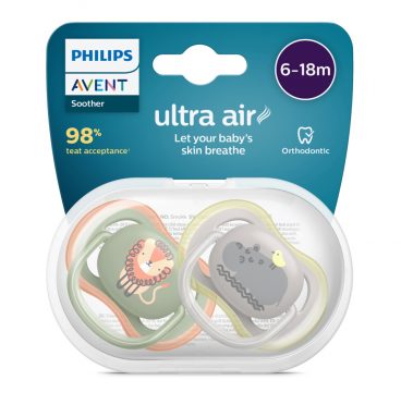 Philips Avent Ultra Air Fopspeen 6-18 maanden Jongen 2 stuks