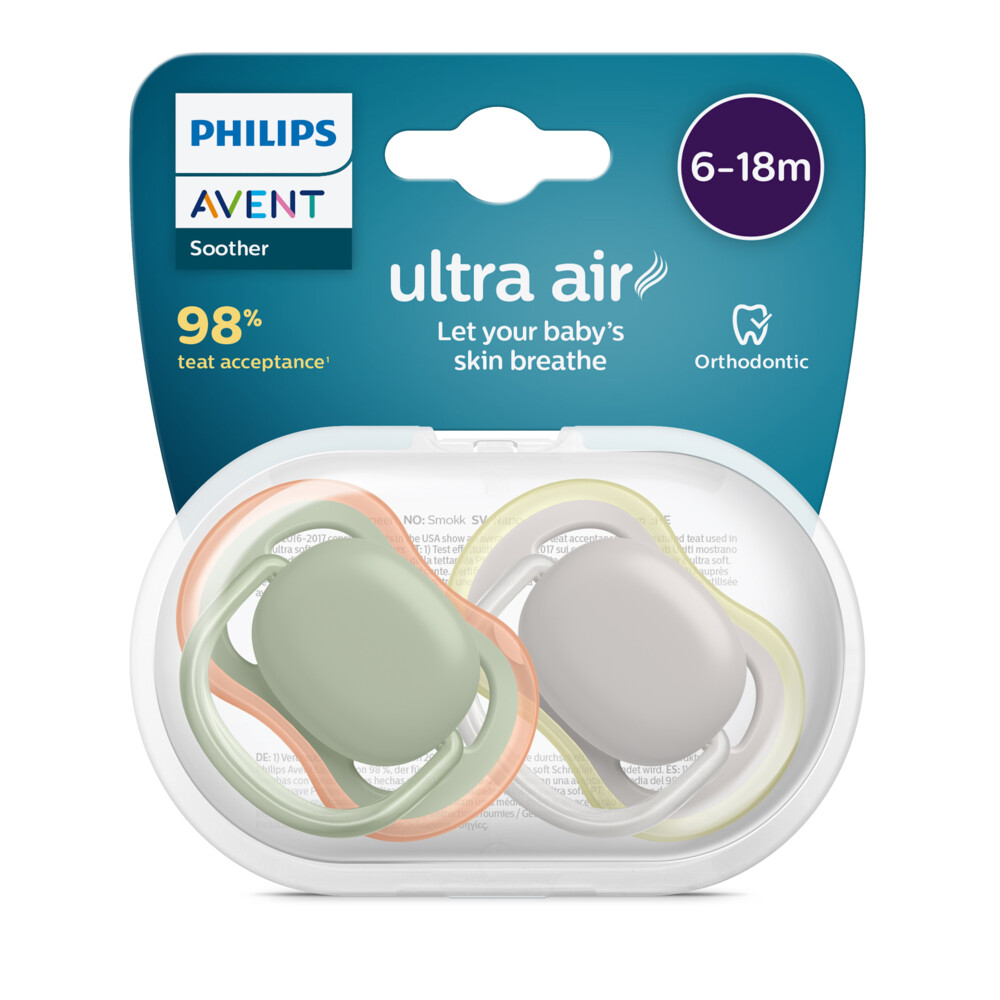 Philips Avent Ultra Air Fopspeen 6-18 maanden Jongen/Meisje 2 stuks