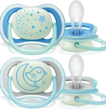 Philips Avent Ultra Air-Fopspeen Night 6-18 mnd Blauw 2 stuks