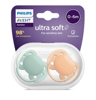 Philips Avent Ultra Soft Fopspeen 0-6 maanden Jongen/Meisje 2 stuks