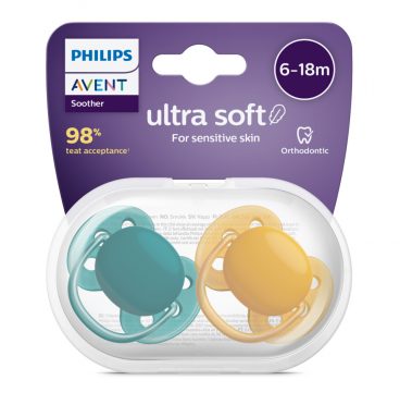 Philips Avent Ultra Soft Fopspeen 6-18 maanden Jongen/Meisje 2 stuks