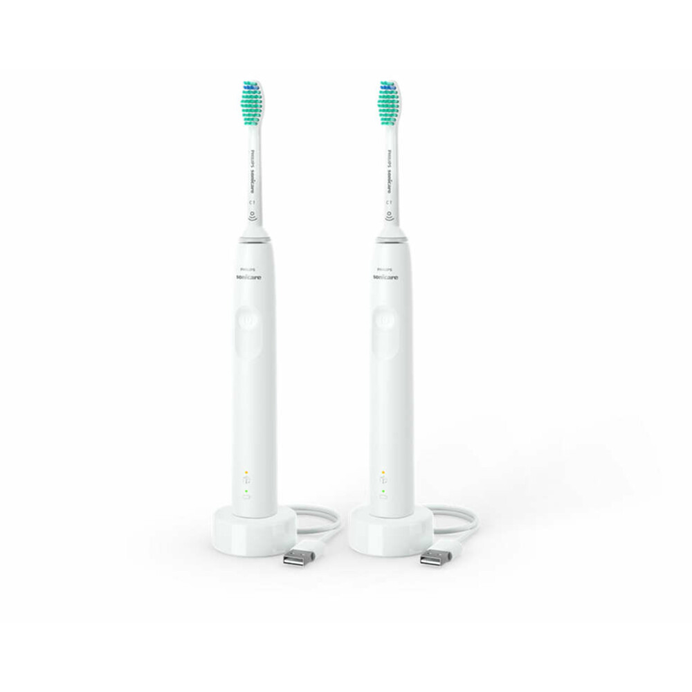 Philips Sonicare Power Elektrische Tandenborstel Series 3100 HX3675/13 Wit 2 stuks