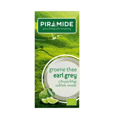 3x Piramide Biologische Groene Theezakjes Earl Grey 20 zakjes