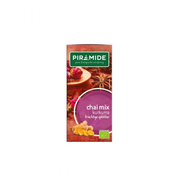 3x Piramide Biologische Theezakjes Chai Mix Kurkuma 40 gr