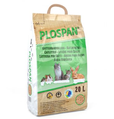 Plospan Kattenbak Houtkorrel 20 liter