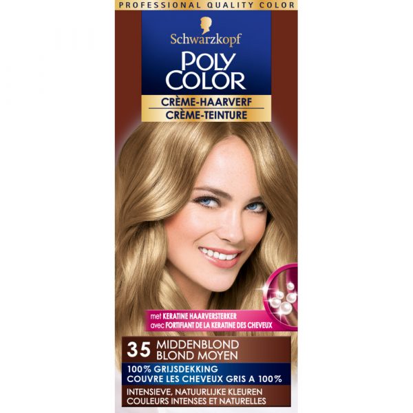 Poly Color Créme Permanente Haarverf 35 Middenblond 90 ml