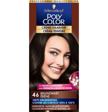 Poly Color Crème Permanente Haarverf 46 Bruin Zwart 90 ml